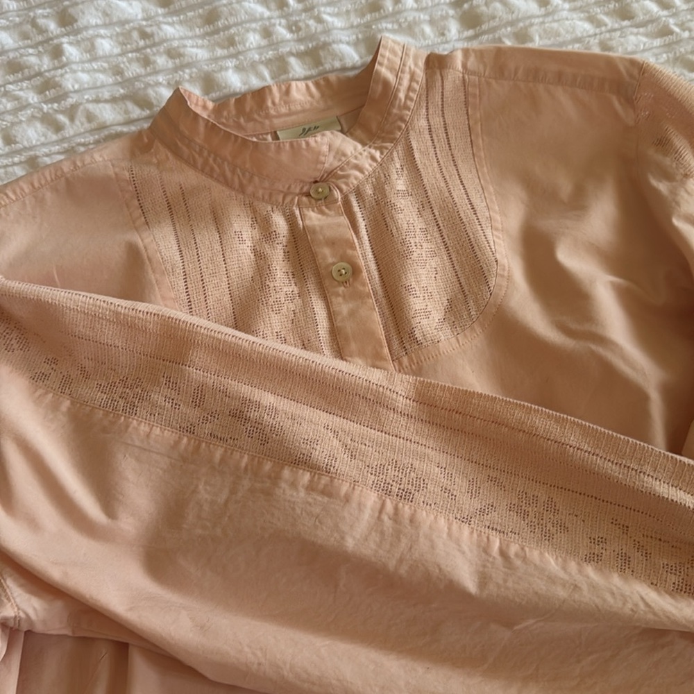 J Jill Womens Cottage-core Pink Shirt sz L
